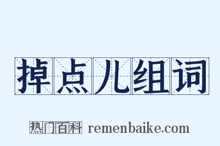 掉点儿组词是什么意思的图片